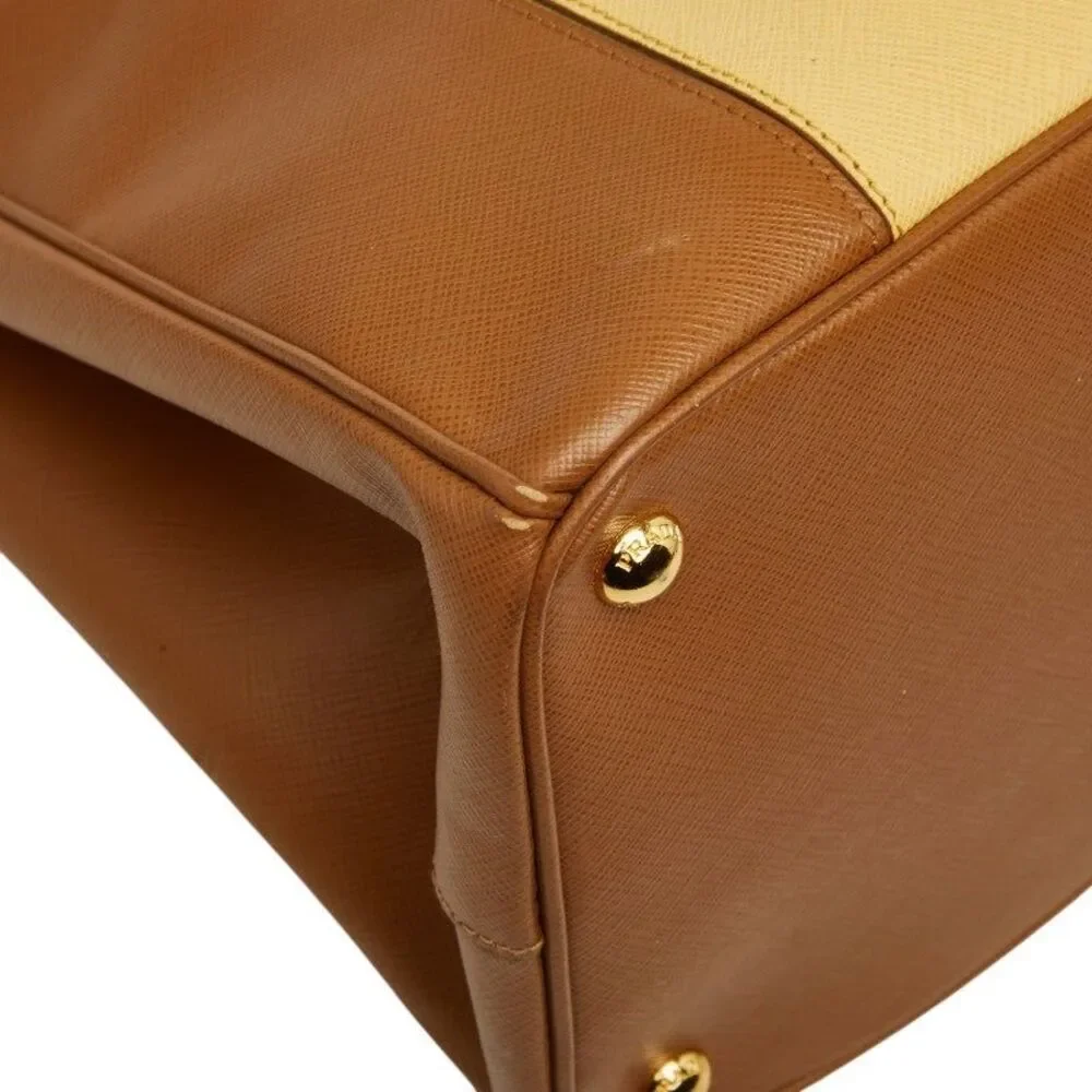 Prada Galleria Large Triangle Logo Handbag
